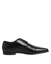 Dolce & Gabbana Black Exotic Leather Lace Up Derby Shoes - Shoes