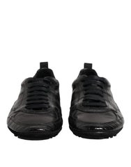 Dolce & Gabbana Black Exotic Leather Low Top Sneakers Shoes - Sneakers