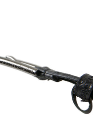 Dolce & Gabbana Black Exotic Leather Silver Metal Buckle Belt - 80 cm / 32 Inches - Belts