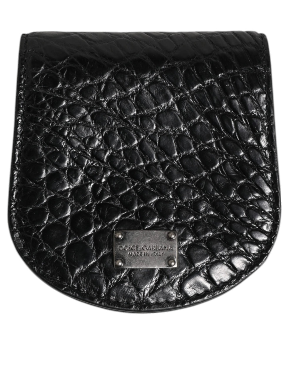 Dolce & Gabbana Black Exotic Skin Coin Condom Case Holder Pocket Wallet - Sex Toys & Erotic Games