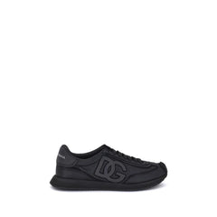 Dolce & Gabbana Black Fabric Athletic Sneakers