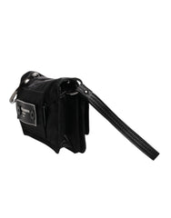 Dolce & Gabbana Black Fabric Logo Two Way Clutch Crossbody Bag - Cross Body Bags