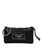 Dolce & Gabbana Black Fabric Logo Two Way Clutch Crossbody Bag - Cross Body Bags
