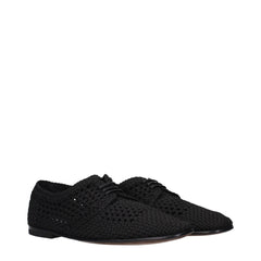 Dolce & Gabbana Zwarte Oxfords En Derbies Van Stof - Flats