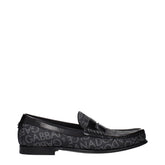 Dolce & Gabbana Black Fabric Slip-On Loafers - EU40/US7