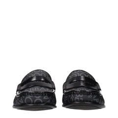 Dolce & Gabbana Black Fabric Slip-On Loafers - EU40/US7