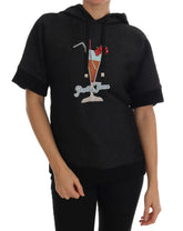 Dolce & Gabbana Black Fairy Tale Crystal Hooded Sweater - Sweaters