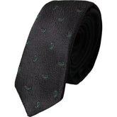 Dolce & Gabbana Black Fantasy 100% Silk Adjustable Men Tie - Neckties