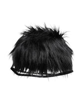 Dolce & Gabbana Black Faux Fur Bucket Hat - 57 cm|S - Bucket Hats