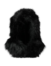 Dolce & Gabbana Black Faux Fur Whole Head Wrap Hat - 57 cm|S - Headdresses