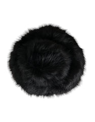 Dolce & Gabbana Black Faux Fur Womens Bucket Hat - 59 cm|L
