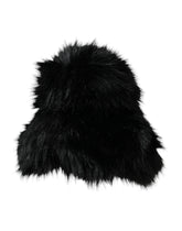 Dolce & Gabbana Black Faux Fur Womens Bucket Hat - 59 cm|L