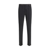 Dolce & Gabbana Black Fleece Wool Casual Pants
