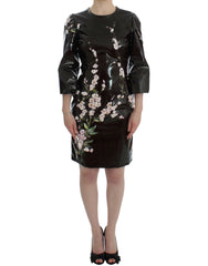 Dolce & Gabbana Black floral 3/4 Sleeve sheath dress - IT42|M - Dresses