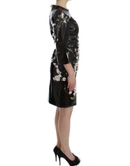 Dolce & Gabbana Black floral 3/4 Sleeve sheath dress - IT42|M - Dresses