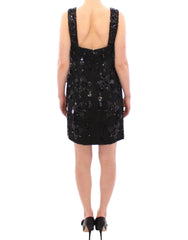 Dolce & Gabbana Black floral crystal embedded dress - Dresses