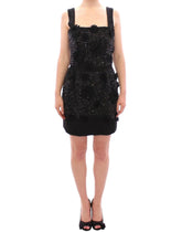 Dolce & Gabbana Black floral crystal embedded dress - IT40|S - Dresses