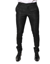 Dolce & Gabbana Black Floral Jacquard Mid Waist Dress Pants - IT46 | S - Trousers