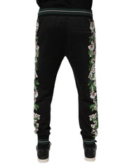 Dolce & Gabbana Black Floral King Men Jogger Sweatpants Pants - IT46 | S - Joggers