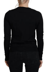 Dolce & Gabbana Black Floral Lace Button Cardigan Sweater - IT38|XS - Cardigans