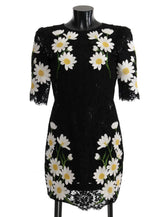 Dolce & Gabbana Black Floral Lace Chamomile Sicily Dress - IT36|XXS - Dresses