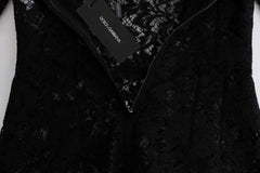 Dolce & Gabbana Black Floral Lace Chamomile Sicily Dress - IT36|XXS - Dresses