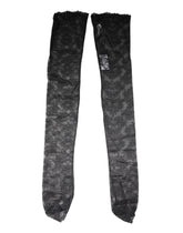 Dolce & Gabbana Black Floral Lace Cotton Stretch Stockings Socks - M - Hosiery