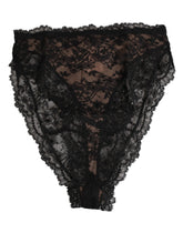 Dolce & Gabbana Black Floral Lace Mesh High Brief Panty Underwear - IT2 | S - Briefs