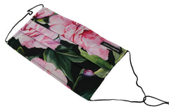 Dolce & Gabbana Black Floral Pleated Elastic Ear Strap Face Mask - Fashion Face Masks