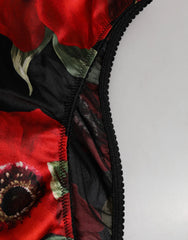 Dolce & Gabbana Black Floral Print High Waist Panty Underwear - IT2 | S - Briefs