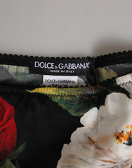 Dolce & Gabbana Black Floral Print Mid Waist Panty Underwear - IT2 | S - Briefs