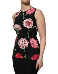 Dolce & Gabbana Black Floral Print Sleeveless Tank Blouse Top - IT40|S - Tank Tops