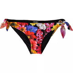 Dolce & Gabbana Black Floral Print Swimsuit Bikini Bottom Swimwear - IT3 | M - Classic Bikinis