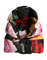 Dolce & Gabbana Black Floral Print Whole Head Wrap Hat - Headdresses