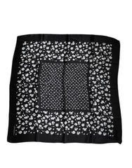 Dolce & Gabbana Black Floral Silk Square Wrap Shawl Scarf - Scarves & Shawls