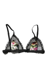 Dolce & Gabbana Black Floral Soft Cup Triangle Bra Underwear - IT2 | S