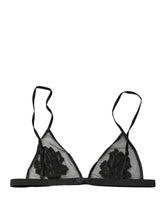 Dolce & Gabbana Black Floral Soft Cup Triangle Bra Underwear - IT2 | S