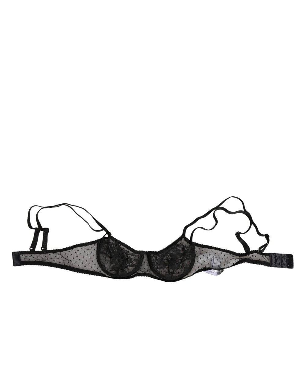 Dolce & Gabbana Black Floral Underwired Balconette Bra Underwear - IT2 | S - Bras