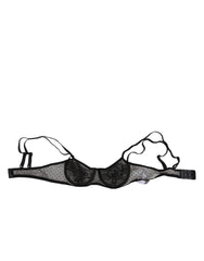 Dolce & Gabbana Black Floral Underwired Balconette Bra Underwear - IT2 | S - Bras