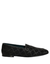 Dolce & Gabbana Black Glitter Brocade Men Dress Loafers Shoes - EU43/US10