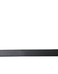 Dolce & Gabbana Black Goat Leather Antique Metal Buckle Belt - 110 cm / 44 Inches - Belts