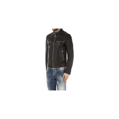 Dolce & Gabbana Black Goatskin Men Jacket - IT44 | XS - Bomber Jackets