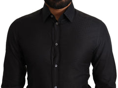 Dolce & Gabbana Black GOLD Cotton Slim Dress Formal Shirt - IT37 | XS - Shirts