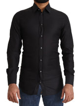 Dolce & Gabbana Black GOLD Cotton Slim Dress Formal Shirt - IT37 | XS - Shirts