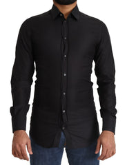 Dolce & Gabbana Black GOLD Cotton Slim Dress Formal Shirt - IT37 | XS - Shirts