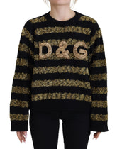 Dolce & Gabbana Black Gold D&G Crystal Cashmere Sweater - IT38 | S - Sweaters