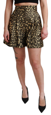 Dolce & Gabbana Black Gold High Waist Mini Cotton Shorts - IT40|S - Short Trousers