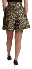 Dolce & Gabbana Black Gold High Waist Mini Cotton Shorts - IT40|S - Short Trousers