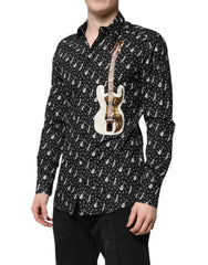 Dolce & Gabbana Black GOLD Instrument Embellished Shirt - Shirts