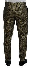 Dolce & Gabbana Black Gold Jacquard Dress Trouser Pants - IT48 | M - Trousers